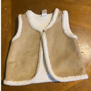 Carters Faux Suede Sherpa Vest Girls 24 months